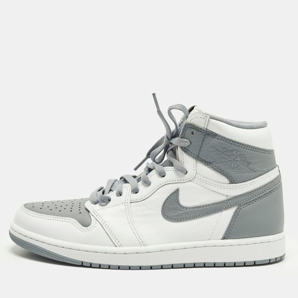 Air Jordans Jordan 1 Retro Og Stealth Size 44.5 White/grey Leather High Top